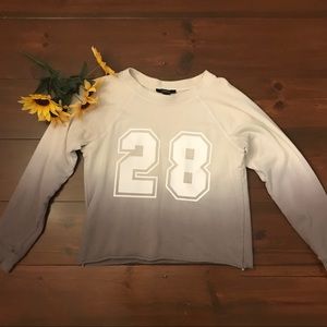 Grey ombré cropped sweater